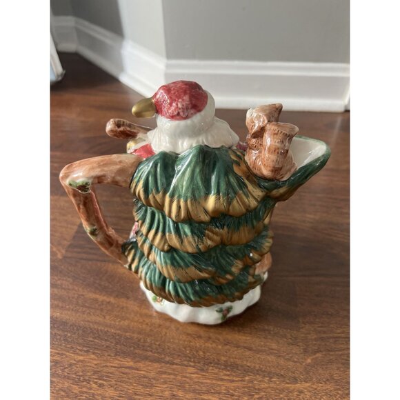 Fitz and Floyd Forest Festival Santa Pitcher Holiday Christmas Ceramic - Picture 2 of 5